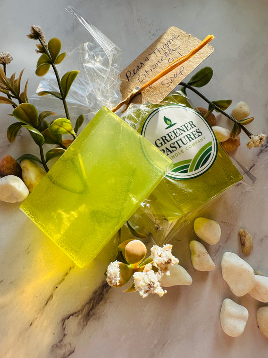 Pear & Thyme Citronella- Hemp Oil Soap